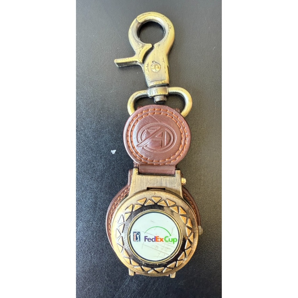 PGA TOUR FedEx Cup Special Edition POCKET WATCH Ahead Leathers *NEEDS BATTERY*